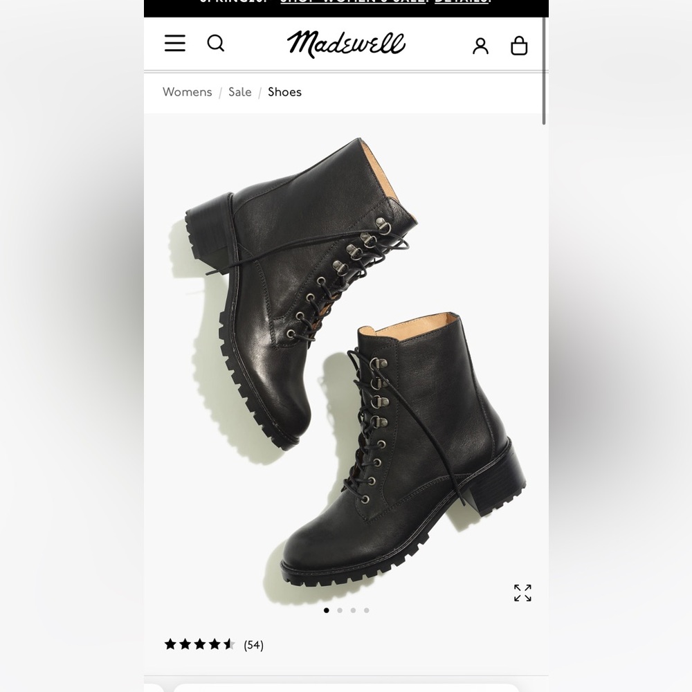 Madewell Julien leather lace up bootie size 10